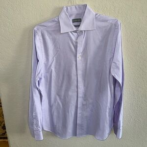 Micheal Kors Lavender checked Button Down Slim Fit Dress Shirt